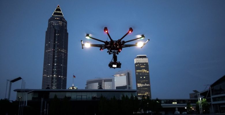 Frankfurt Stock footage aerial drone