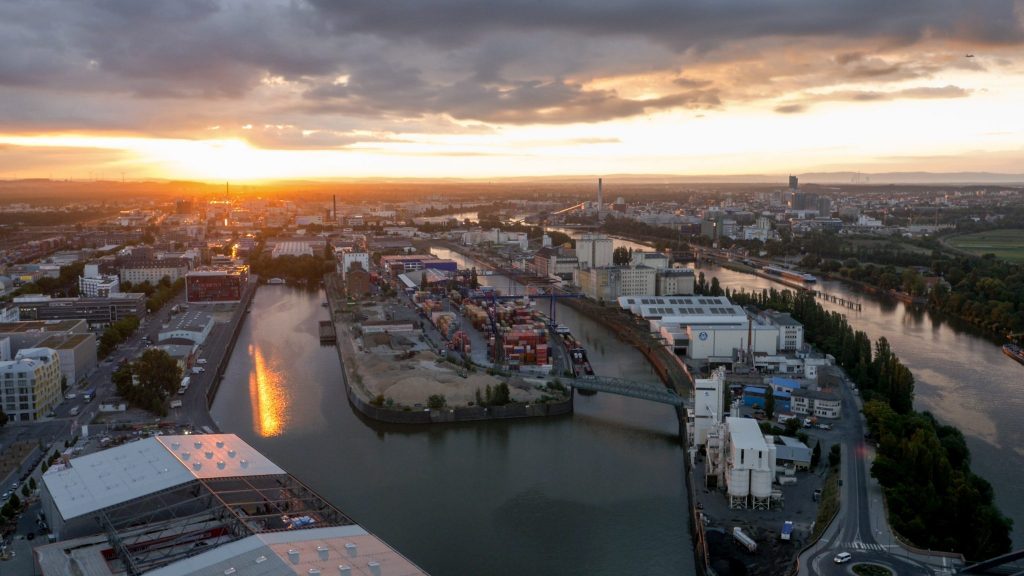 Drohne Frankfurt Skyline Footage